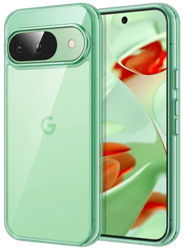 JETech Hülle für Google Pixel 9/9 Pro, Anti-Vergilbung, Wintergreen | Stoßschutz, Kratzfeste Harte PC-Rückseite, Robuster Transparenter TPU-Rahmen