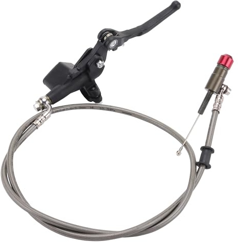 WOOSTAR Leva Frizione Idraulica Cilindro Principale con Tubo del Carburante Pompa del Freno Sostituzione per 125cc 150cc 180cc 200cc 250cc Motore Verticale Off Road Moto Pit Dirt Bike Motocross ATV