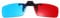 sourcing map Red Blue/Cyan 3D Clip-on Glasses, Anaglyph 3D Viewing Glasses Hanging Frame Square for Movies Theater Games TV Photos Projector