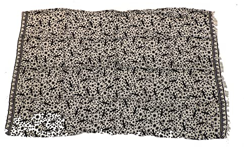 Prinzessin zu Stolberg Beauty Serie Gecko-Salamander Muster Sarong | Pareo | Strandtuch | Wickeltuch (Weiss)