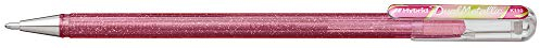 Pentel K110-DMPX Hybrid Dual Metallic Stylo à encre gel pailletée - Couleur d'écriture rose/vert métallisé et doré - Épaisseur de trait 0,5 mm - 1 pièce