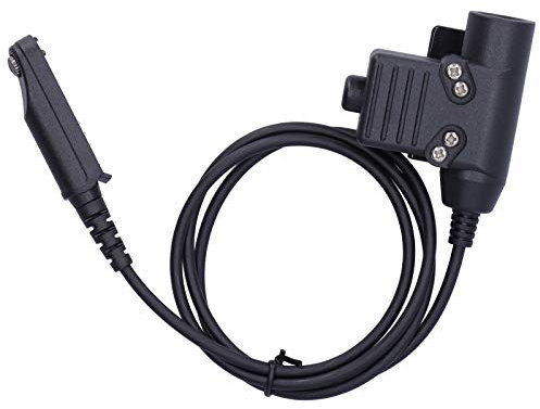 PUSOKEI Walkie Talkie Headset Adapter, U94 PTT Plug Earpiece Headphone Adapter for UV‑XR A58 UV9R UV‑9R Plus GT‑3WP UV‑5S