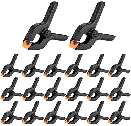 20 Stück Federklemmen, 2 Zoll Hochleistungs Nylon Federklemmen, Einhandzwinge Kunststoff, Spannklemmen für die Holzbearbeitung für DIY-Projekte, Fotostudios, Fotohintergrund