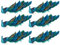 11 Blauer Pfau Weihnachtsschmuck mit Clip, Geschlossener Schwanzfedervogel mit Glitzer, Deko-Set für Weihnachtsbaum (6Pack)