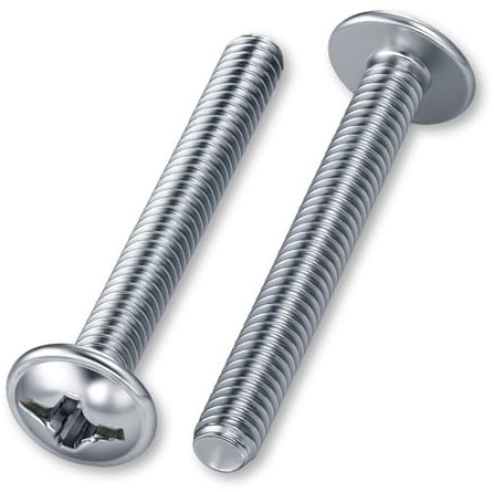 HEXATON Vis métriques DIN 967 M4 x 8 mm – 100 pièces – Vis de fixation de poignée et bouton Pozidriv – Filetage total – Acier galvanisé