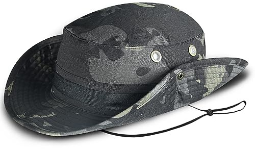 Ciyuhome Buschhut Boonie Hat für Herren Damen, Camouflage Dschungel Hut Bucket Hat Sonnenschutz Outdoor Hut, Military UV Schutz Sonnenhut Fischerhut Gartenhut