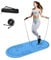 LaiEr Jump Rope Mat,Fitness Exercise Mat Knees Protection Impact Absorption Jumping Rope MatIndoor & Outdoor Skipping Non-Slip for Home Gym (140cm*62cm*8mmLight blue)