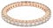 Swarovski Vittore Ring, Weißer und Rosé Vergoldeter Damenring mit Strahlenden Swarovski Kristallen