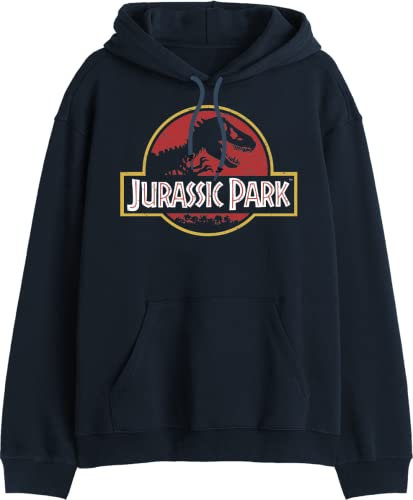 Jurassic Park « Logo Vintage » MEJUPAMSW006 Sweat Unisexe, Navy, Taille XXL