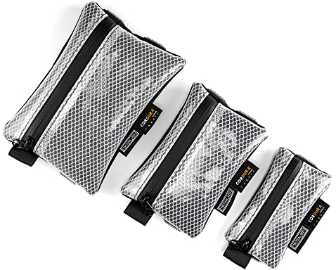 TACTICAL_GEEK Storage A5 EDC Aufbewahrungstaschen-Set, Mehrzweck-Haken und Schlaufen EDC Gadget-Tasche, Utility Kleine Werkzeugtasche, Trenner Taschenorganisator für den täglichen Gebrauch, Weiß