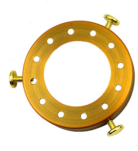 Lampshade Cover Ring Light Shade Top Hole Ring Fitting Accessory E26/E27 Socket Fitter Threaded Ring with Screws (Yellow Brass)