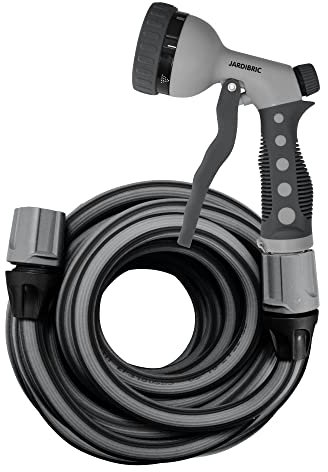 Jardibric - Set de manguera extensible de polímero elástico, sistema flexible para riego práctico y sin restricciones (8,33 a 25 m).