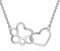 VENACOLY Pfote Kette 925 Sterling Silver Pfote Anhänger mit Herz Halskette Pfote Schmuck Geschenk für Damen