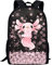 xixirimido Kinder-Schulrucksack für Jungen und Mädchen, Schulterrucksack, Tagesrucksack, Axolotl Kirschblüte, Einheitsgröße, Lässiger Tagesrucksack