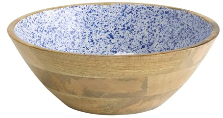 APS 1054 - Cuenco de madera de mango, revestimiento de resina epoxi interior, diámetro 30 cm, 3 litros, frutero, ensaladera, cuenco