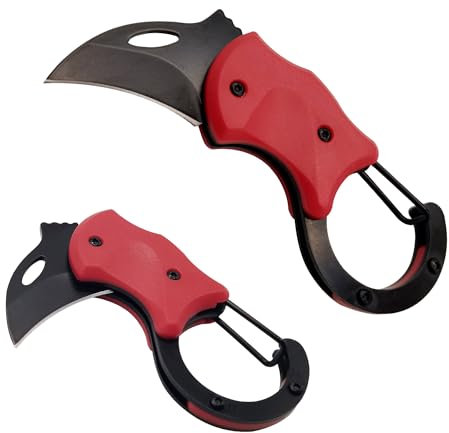 XUDIY Cool Folding Knife Box Cutter, UK legal Pocket Knife for Men with 1.34 inch Sharp Blade, Small EDC Knives Tool for Everyday Carry, Great gadgets for you(Red)