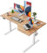 Agilestic Elektrischer Stehschreibtisch, L-förmiger 140 cm höhenverstellbarer Schreibtisch, Sitz- und Stehtisch für Home Office, ergonomischer aufsteigender Computertisch mit Splice Board, Hellbraun