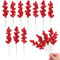 SJUNJIE 20 Pièces Baie de Houx Artificielle 21cm Les Baies Rouges Rouge Baies de Houx Artificielles de Noël Convient pour La Décoration de Noël L'artisanat Le Mariage La Décoration de Table