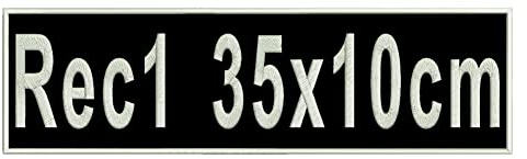 smartoutdoor Rechteckiger Aufnäher Rec1 für deinen Wunschtext - viele Farben und Größen (35x10cm) - personalisiert