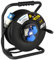 Electraline 49059 Prolunga in Gomma 3G2.5 mm² con Avvolgicavo, 2 Prese Industriali IEC e 1 Schuko Spina a 3 Poli Adatto per Camper, Campeggio, Caravan, Barca, Cantiere, Nero, 40 m