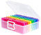 novelinks Transparent 4 x 6 Photo Cases and Clear Craft Keeper with Handle - 16 Inner Cases Plastic Storage Container Box (Multi-colored)