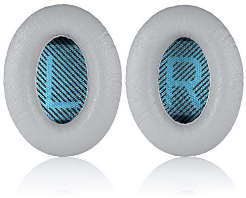 Bose Replacement Ear Pads Kit - JECOBB Ear Cushions for QuietComfort 2, Quiet Comfort 15, QuietComfort 25, QC 35, Ae2, Ae2i, Ae2w, Sound True, Sound Link (Around-Ear Only) Headphones (Silver Gray)