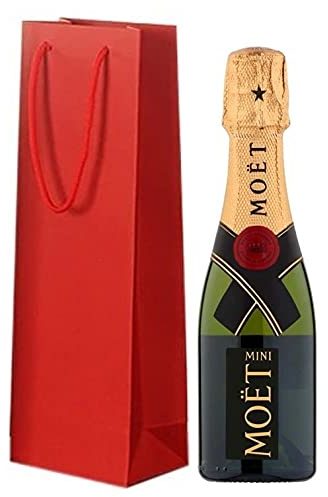 Moët & Chandon Brut Champagne 20cl in a Deluxe Red Gift Bag