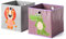 Vicco Faltbox 30x30, Regalbox für Kinder, Grau/Lila, 30 x 30 cm 2er Set