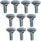 AERZETIX - C48970 - Lot de 10 boulons de carrosserie/charrue à tête ronde à collet carré- M5x16mm - en acier zingué - DIN 603
