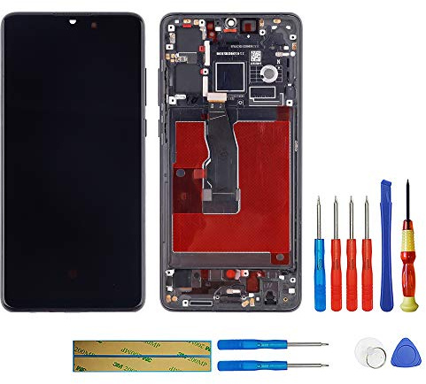 swark [mit Frame][Unterstützung Fingerabdruck Funktion] Neu OLED Kompatibel mit Huawei P30 ELE-L29,ELE-L09,ELE-L04(Schwarz mit Rahmen) LCD Display Touchscreen mit Upgrade Repair Tools Kit