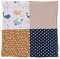 ULLENBOOM ® Kissenbezug 40x40 Kinder Wale (Made in EU) - Kopfkissenbezug aus Baumwolle mit Hotelverschluss, Bezug auch für Dekokissen geeignet, Motiv: Sterne, Patchwork Design