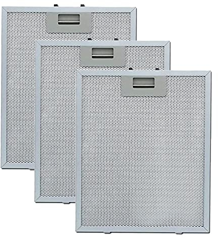 Pack 3 Filtros para Campana Extractora de Cocina | 02800905 | Compatible con Cata, Apelson y Nodor | de Aluminio Resistente | 320x260mm | Color Plata (3 unidades)