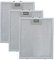 Pack 3 Filtros para Campana Extractora de Cocina | 02800905 | Compatible con Cata, Apelson y Nodor | de Aluminio Resistente | 320x260mm | Color Plata (3 unidades)