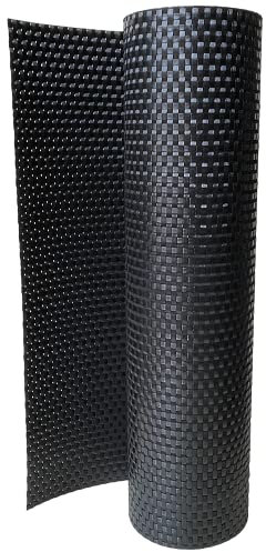 workingHOUSE Brise-Vue de Balcon en Polyrotin Rouleau de Brise Hauteur 110 cm - Vue pour Terrasse, Balustrade et Balcon - Brise-Vue d'Extérieur Résistant aux Intempéries - Noir