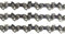 Nemura Lot de 3 Chaînes de tronçonneuse - 72 Maillons Entraîneurs - Guide de 45 cm - Pas de 325 - Jauge de 0.50 (1.3mm) - Pièces Détachées pour Outillage Jardin - Marque Française