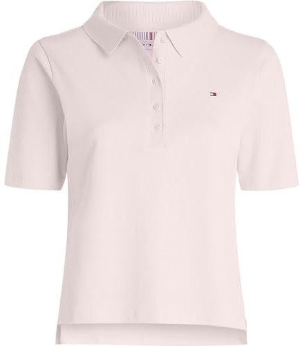 Tommy Hilfiger 1985 REG Pique Polo SS WW0WW37820 Manches Courtes, Rose (Whimsy Pink), L Femme