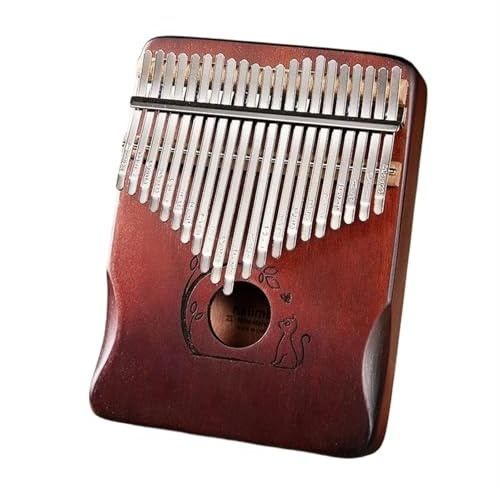 Kalimba Instrument Kalimba 21 Schlüssel Professionelle Daumen Klavier Massivholz Mahagoni Furnier Afrikanische Folk Tastatur Geschenk(21 gradient brown)