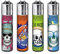 Clipper Feuerzeuge, Set mit 4 Stück, außergewöhnliche Motive (Vacay Skulls)
