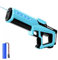 Wasserpistole Elektrisch, 300ML 2 in 1 Wasserspritzpistole mit LED Licht, Anschließbar Wasserflasche, Wasserpistole Erwachsene und Kind für Pool, Garten, Strand (Blau)