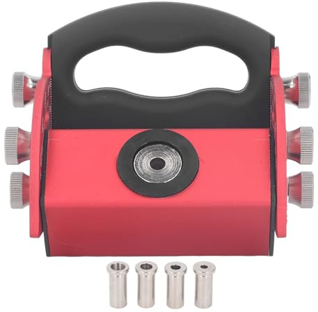 Kit de gabarit pour trous de poche, localisateur de trous inclinés pour le travail du bois, gabarit à chevilles en alliage d'aluminium réglable de 0 à 90 degrés avec 4 douilles de
