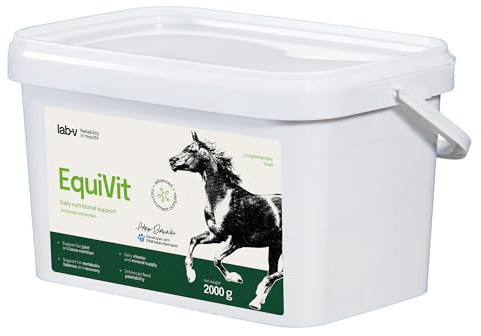 Lab-v EquiVit 2 kg – Complemento alimenticio dietético para caballos – Complejo de vitaminas y minerales para complementar la alimentación diaria