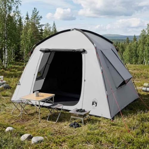 Tonture Tente cabane Blanc occultant en Polyester 210 x 210 x 138 cm légère Pliable avec moustiquaire Montage Rapide idéale Camping randonnée Plein air