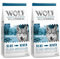 Wolf of Wilderness Adult Blue River, reich an Omega 3 Fettsäuren, enthält 61% reines Fleisch, niedriger Kohlenhydratgehalt – Lachs (2 x 12 kg)