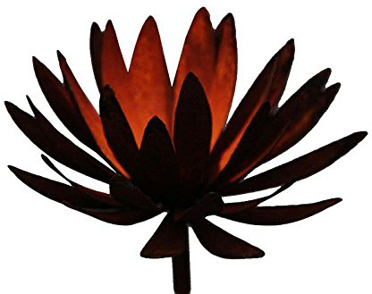 Wunderschöner & Hochwertiger Gartenstecker – Rost Blume/Blumenstecker – Große Auswahl – Edelrost Dekoblume – Metall Gartendeko (Chrysantheme 3D - Ø 25cm)