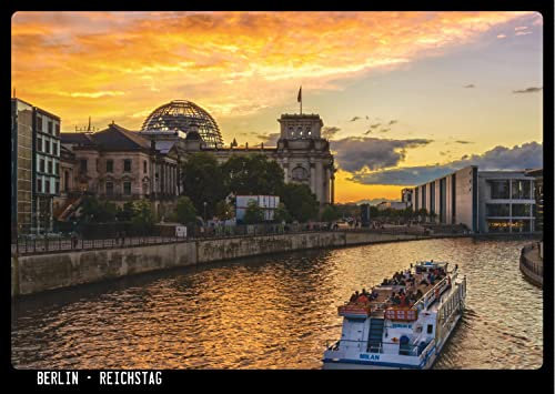 25x Postkarte Berlin Reichstag | 25 Stück | beschreibbar | mehrfach beschichtet, designed in Berlin | Standart-Format A6