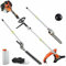 Decespugliatore multifunzione a scoppio 4 in 1 tagliasiepi troncarami e motosega tagliaerba motore 52cc 2 tempi comprende testina doppio filo e disco tre denti