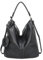 OBC Damen Tasche Shopper Hobo-Bag Schultertasche Umhängetasche Handtasche Damentasche Reisetasche Beuteltasche Leder Optik Dunkelblau