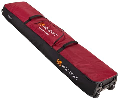 EQ SPORT Gepolsterte Snowboardtasche mit Rollen – wasserdichtes Polyester, verstellbarer Schultergurt, durchgehender Reißverschluss für einfache Flugreisen,All-Terrain Ski und Snowboardtasche