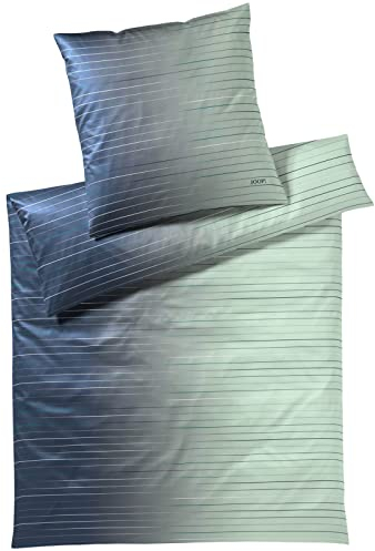 Joop! Mako-Satin-Bettwäsche-Garnitur Move Farbe Aqua Größe 240x220+2x80x80