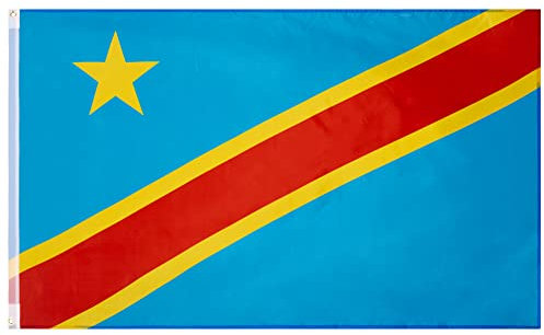 MUWO Drapeau de la République démocratique du Congo 90 x 150 cm